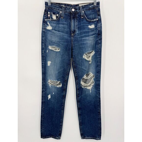 AG ADRIANO GOLDSCHMIED Phoebe Vintage High Waisted Tapered Leg Jeans Size 25 - Picture 2 of 9